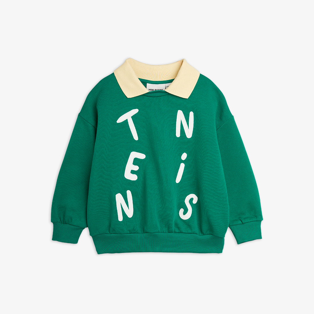 Tennis application collar sweatshirt Green, Mini Rodini