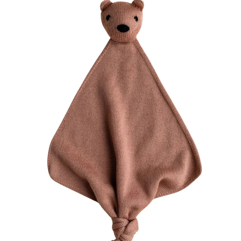 Teddy Tokki knuffledoek terracotta, Hvid