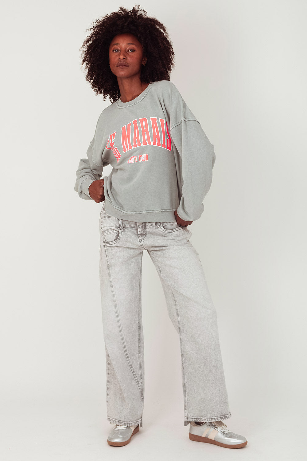 Grijze Le Marais sweater, dames