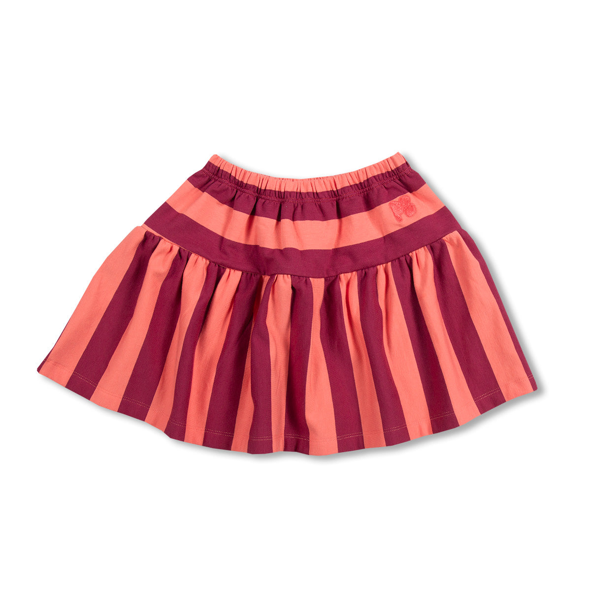 Ruffle stripe skirt, Petit Blush