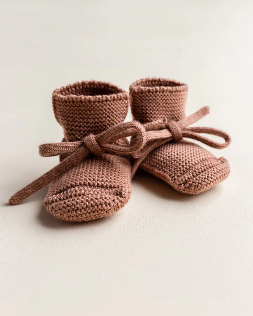 Booties terracotta, hvid