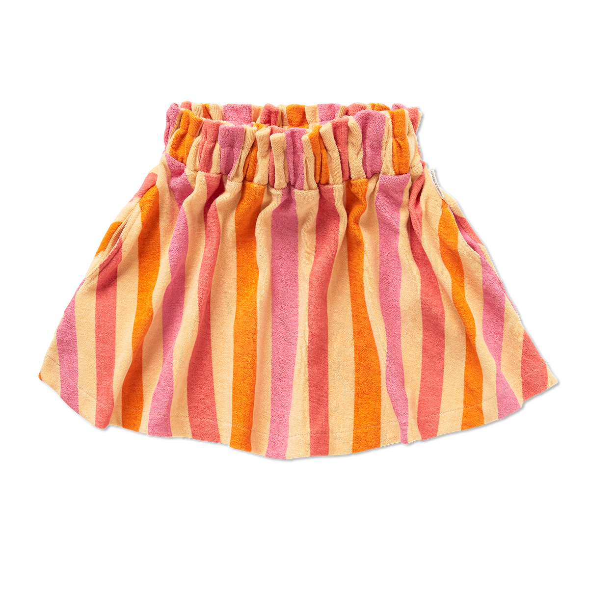 Paperbag skirt stripes nectarine, Sproet & Sprout