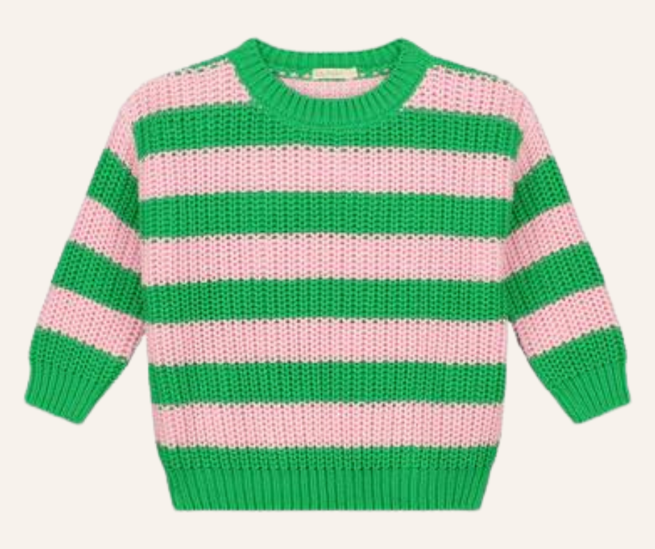 Chunky knitted sweater Spring stripes, Yuki kidswear