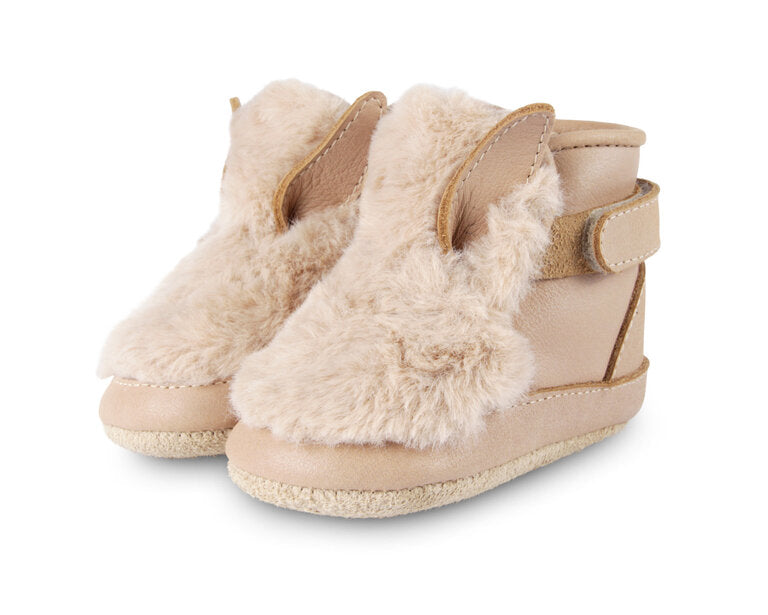 Roumi shoes fluffy Bunny warm beige, Donsje Amsterdam