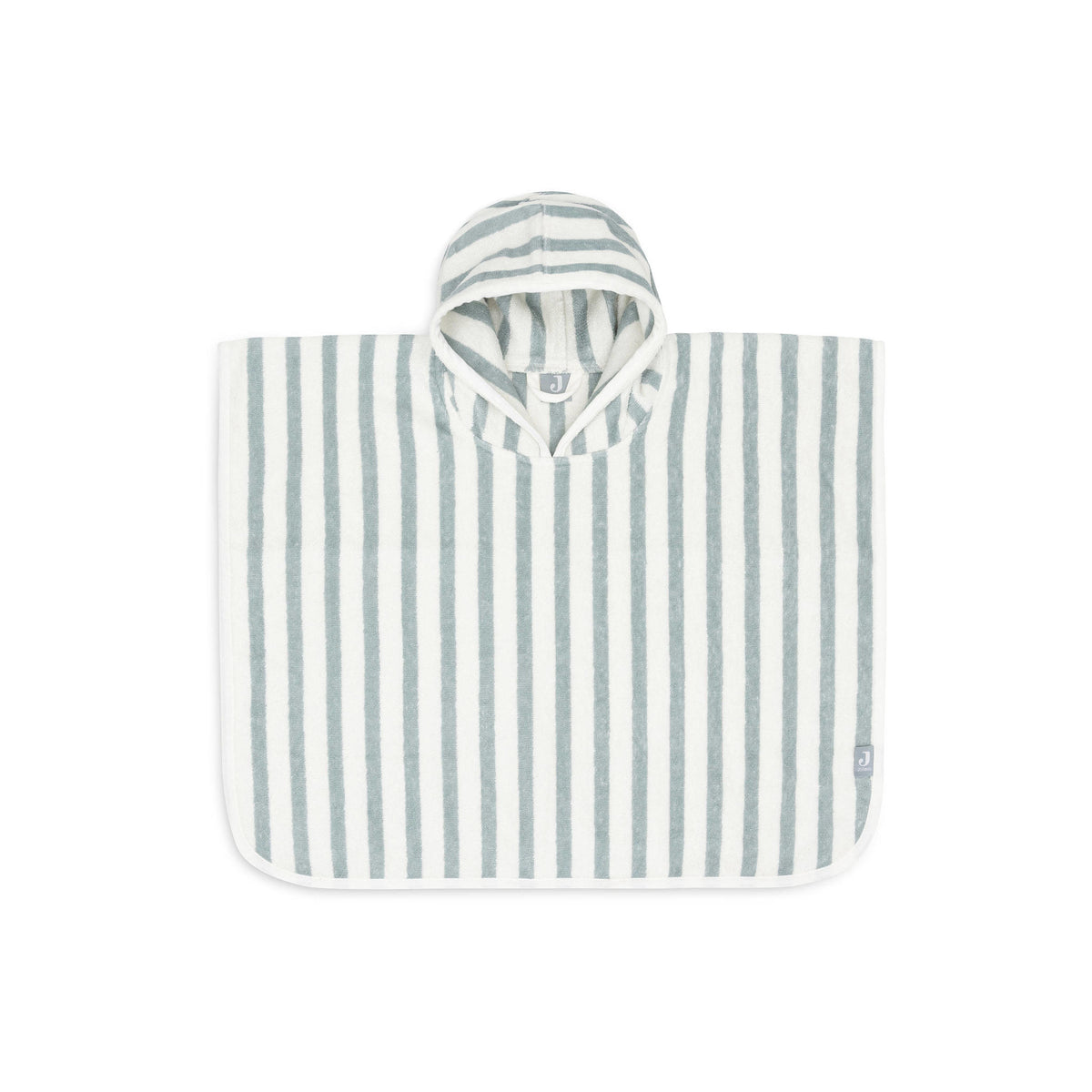 Badponcho Stripe Terry Sea green GOTS, Jollein