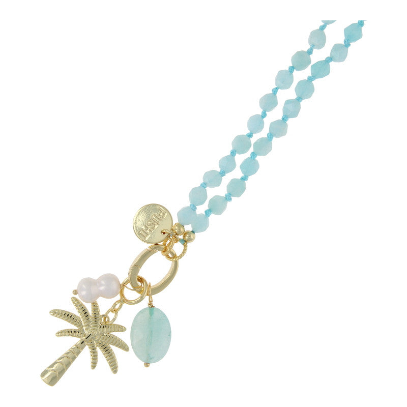 Ketting halfedelsteen amazonite jade, Fushi Amsterdam