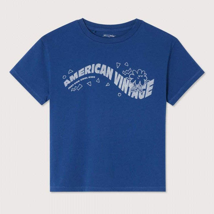T-shirt FIZVALLEY Blue roi Vintage American Vintage