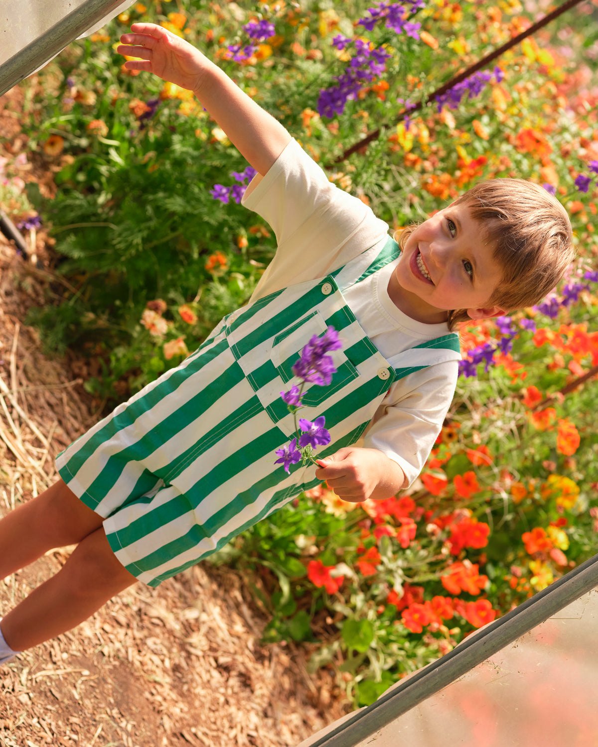 Happy stripe Burton Overall, Goldie & Ace