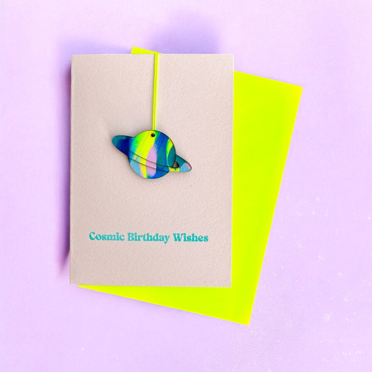 Kaart Kosmische verjaardag  Planet, Pink Stories