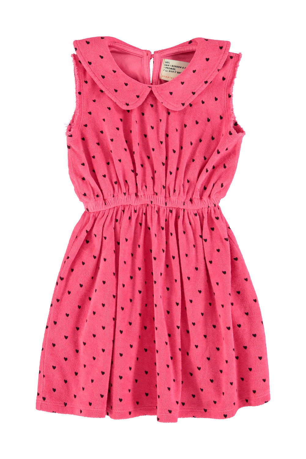 Short dress pink with black hearts Piupiuchick