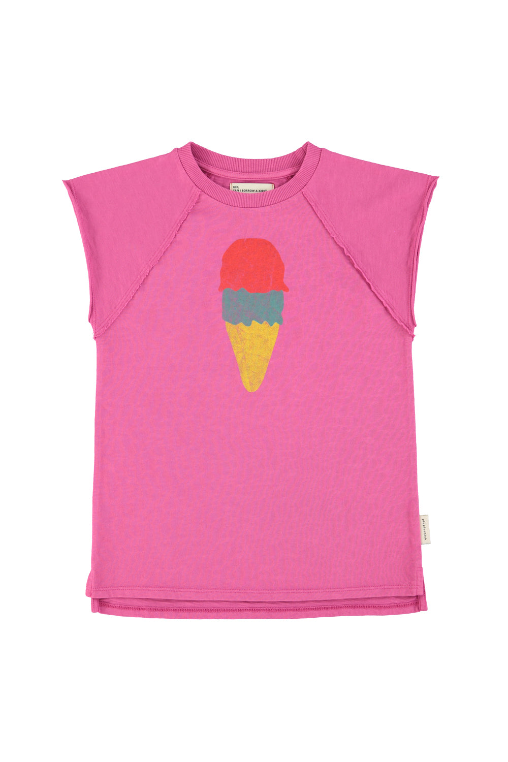 T-shirt dress fuchsia ice cream print, Piupiuchick