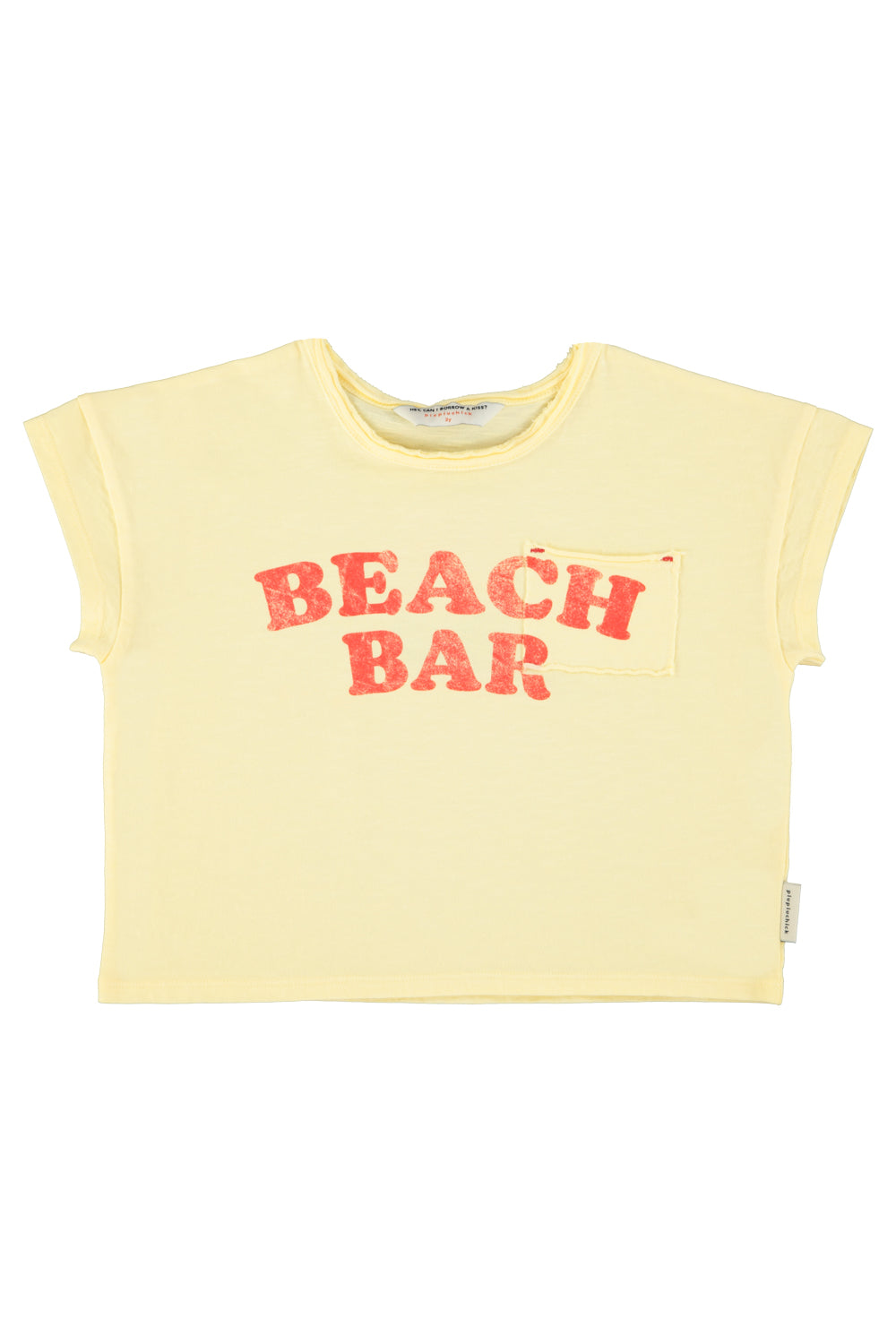 T-shirt Yellow beachbar print, Piupiuchick