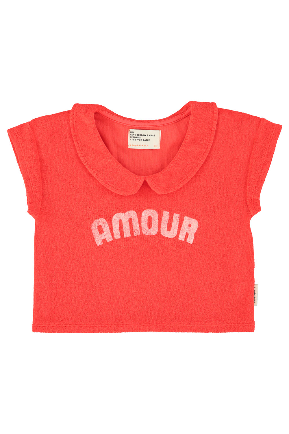 T-shirt peter pan collar amour print, Piupiuchick