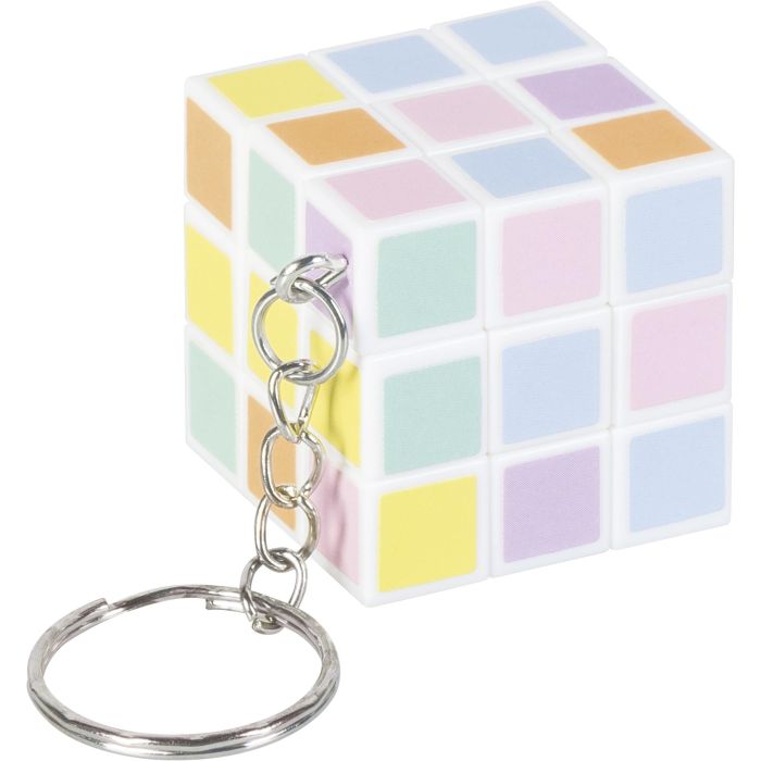 Sleutelhanger puzzel cube pastel