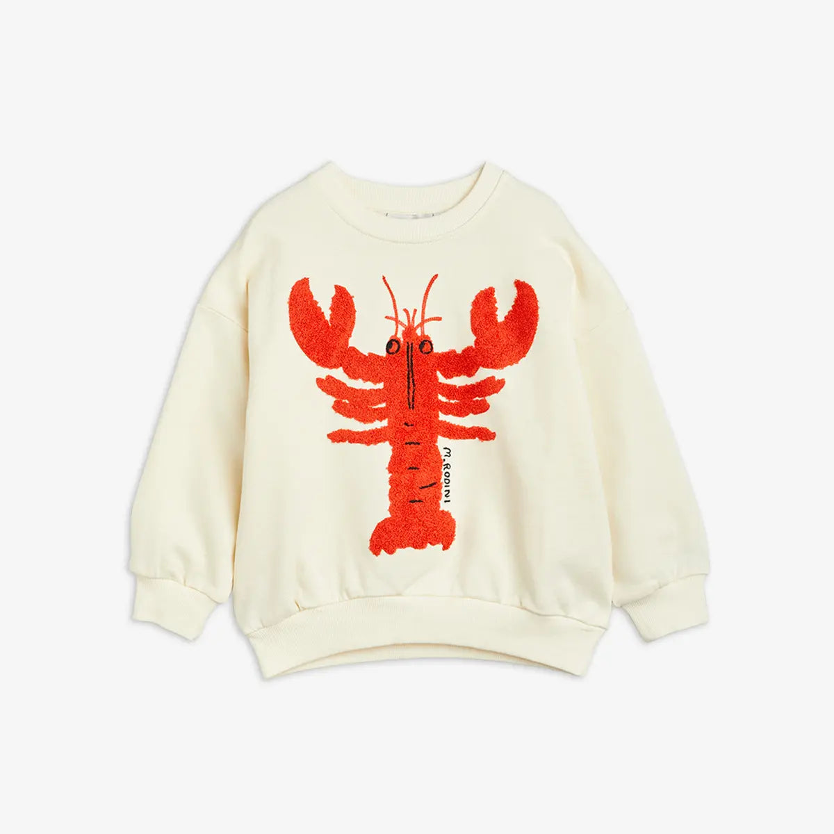 Lobster sweater white, Mini Rodini