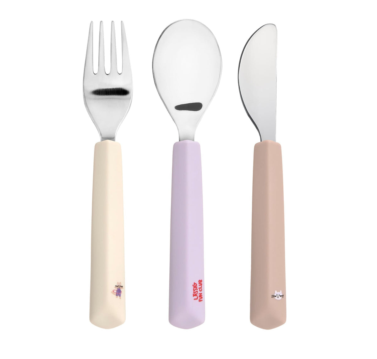Cutlery Tiny team Cat set van 3, Lässig