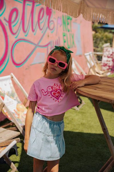 T-shirt Hippie Sunny pink, Ammehoela