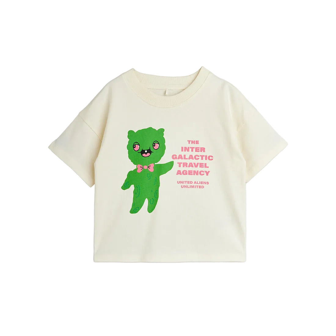 Alien travel agency T-shirt off white, Mini Rodini