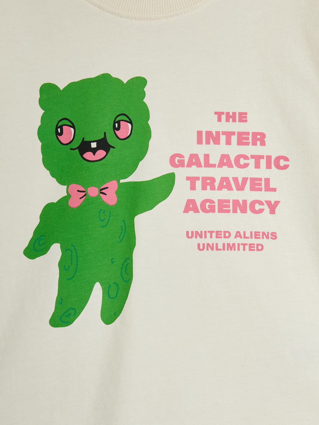 Alien travel agency T-shirt off white, Mini Rodini