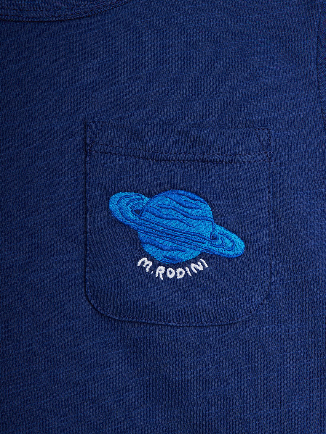 Planet emb t-shirt Blue, Mini Rodini