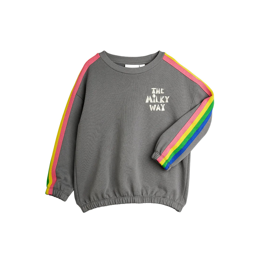 Milky way rainbow panel sweater grey, Mini Rodini