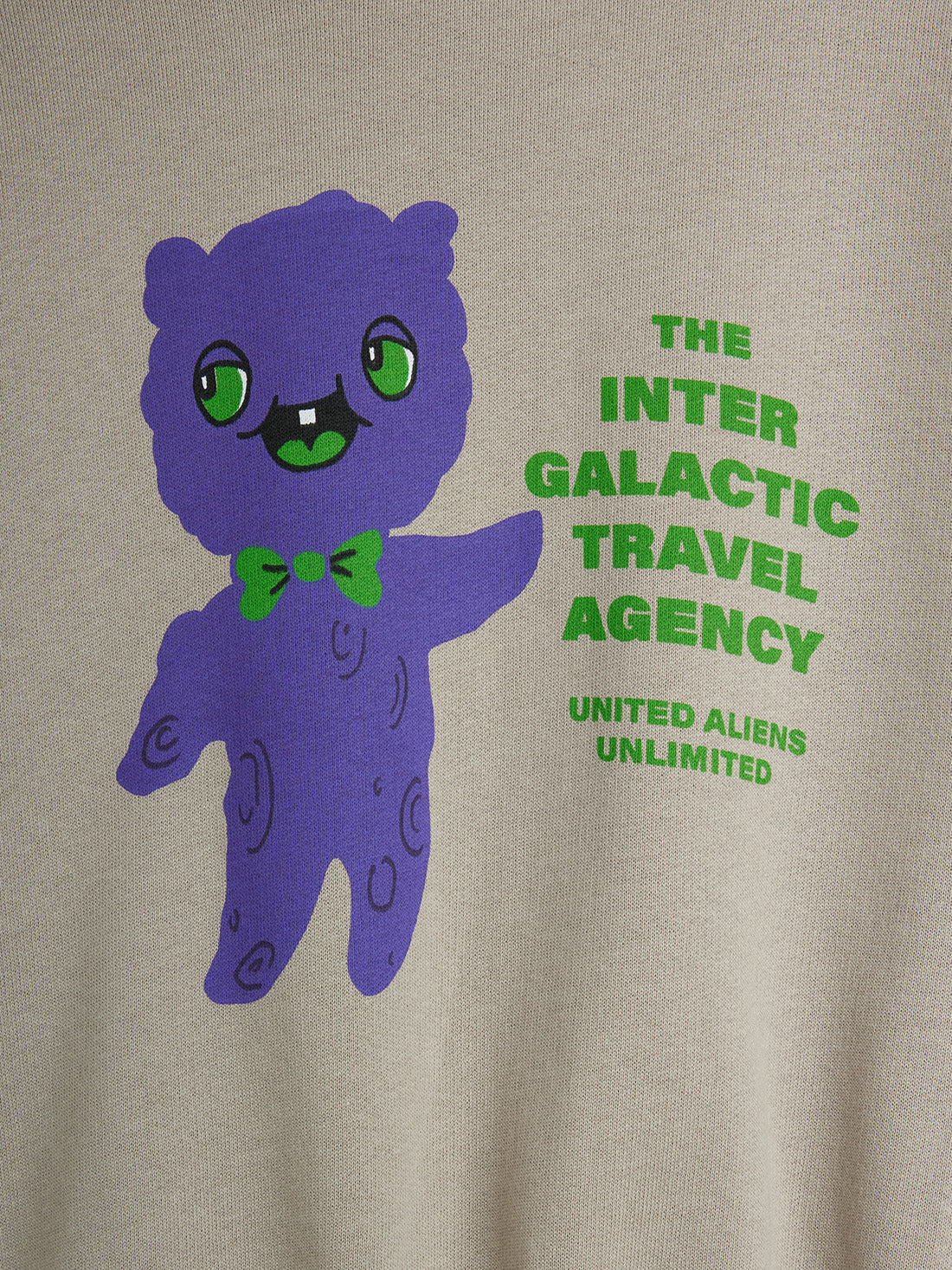 Alien travel agency sweater grey, Mini Rodini