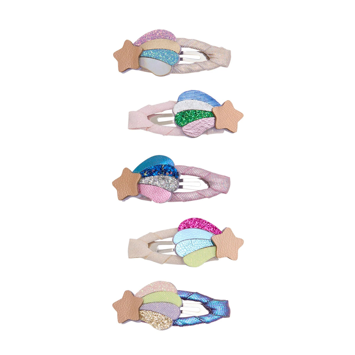 Chubby shooting star hairclips, Mimi & Lula.