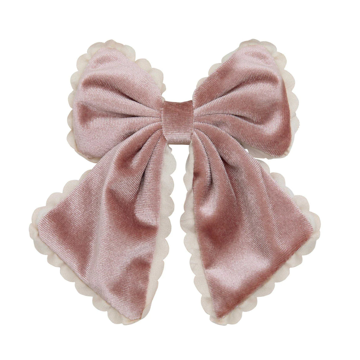 Scalloped edge velvet Bow, Mimi & Lula
