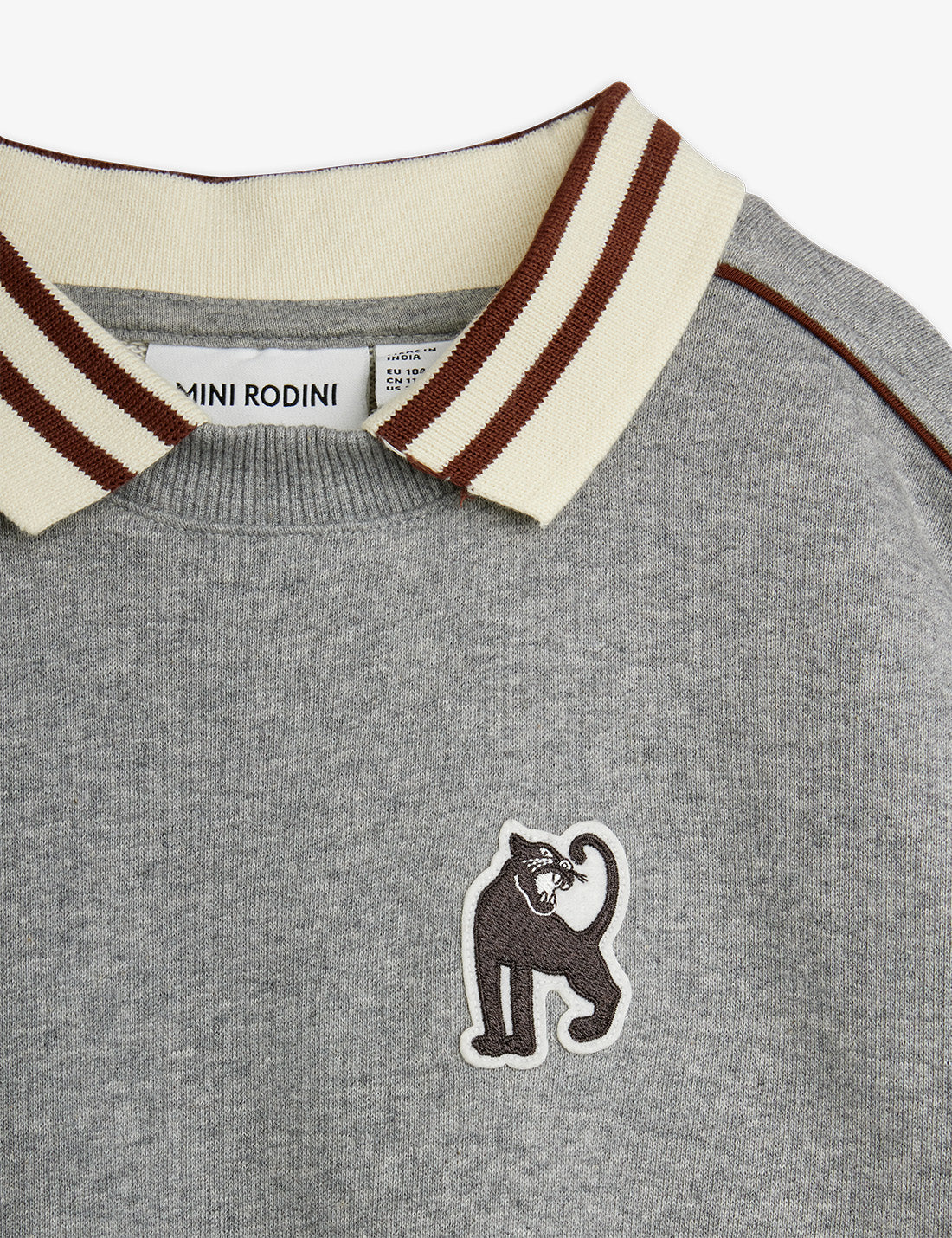 Panther patch piping collar sweatshirt, Mini Rodini