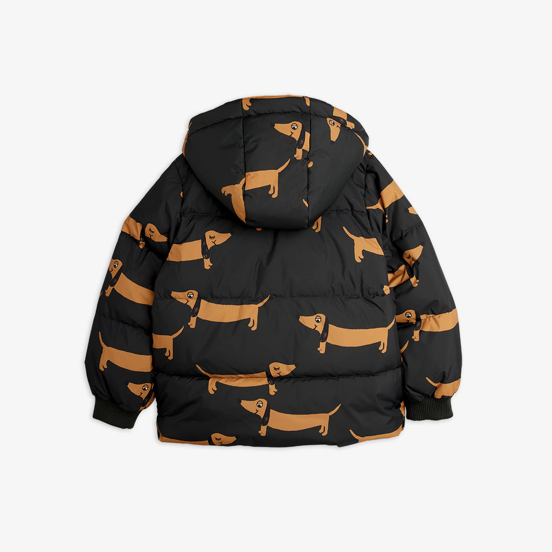 Dog aop hooded puffer, Mini Rodini