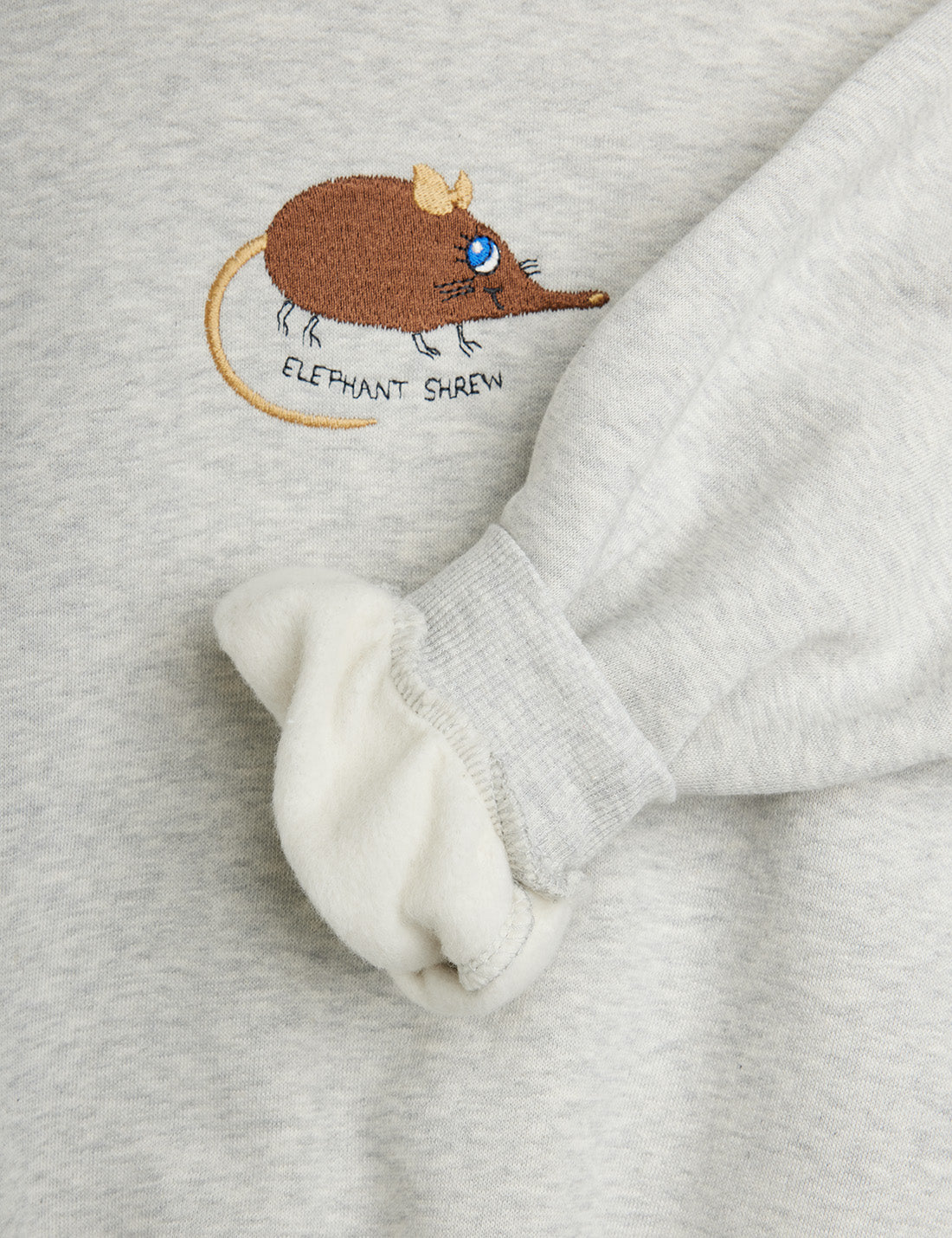 Elephant shrew emb sweatshirt, Mini Rodini