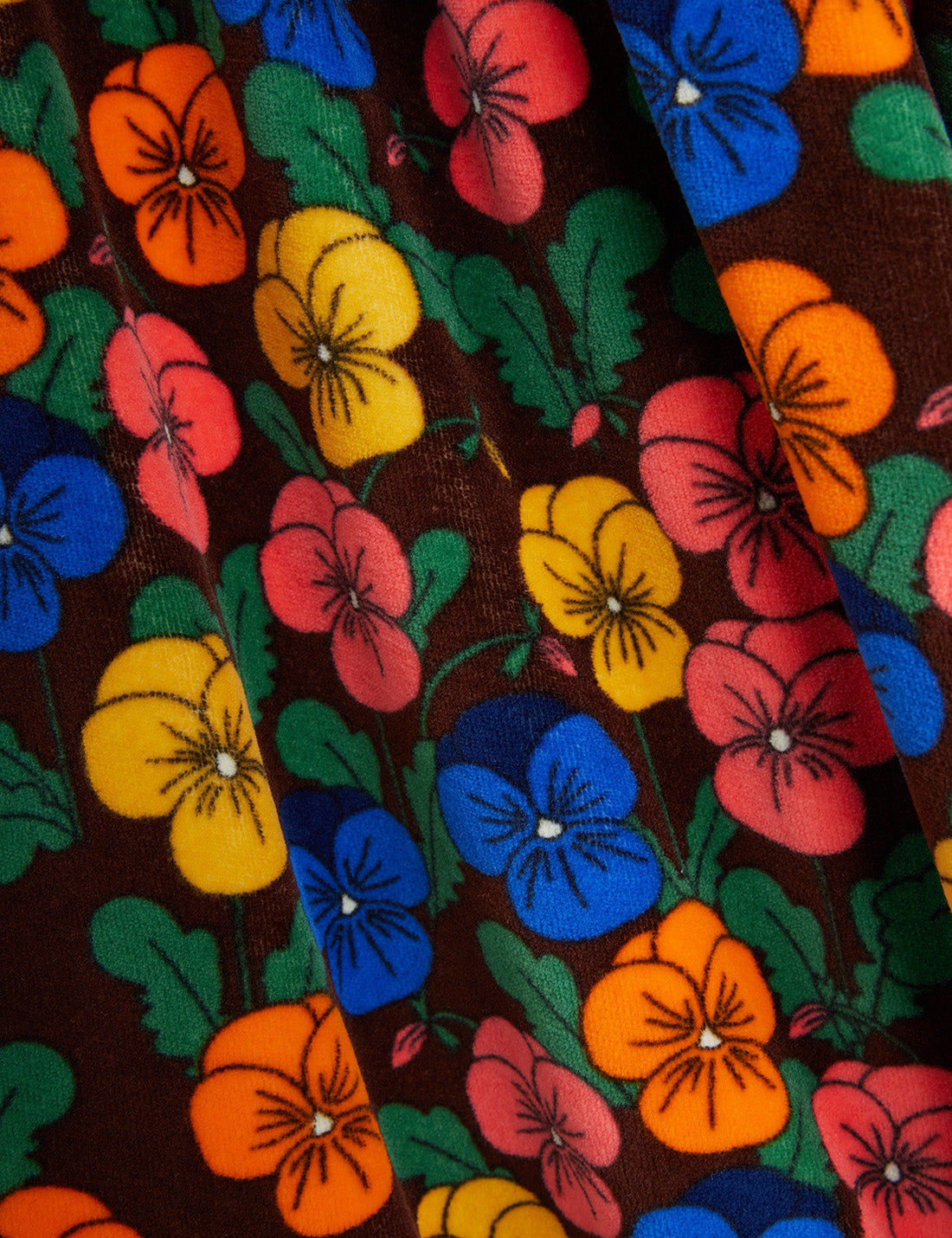 Violas aop velour dress, Mini Rodini