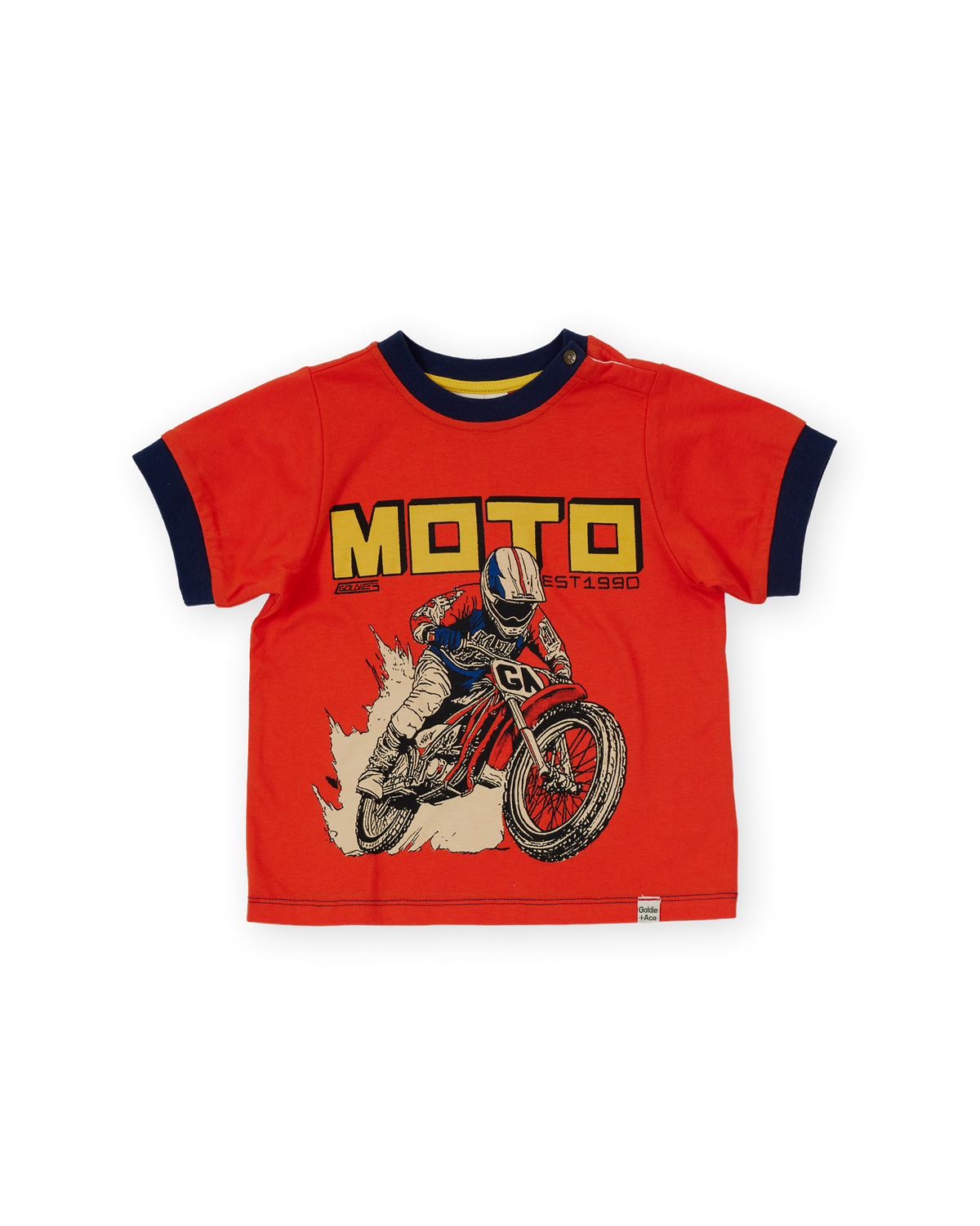 Moto ringer T-shirt, Goldie & Ace