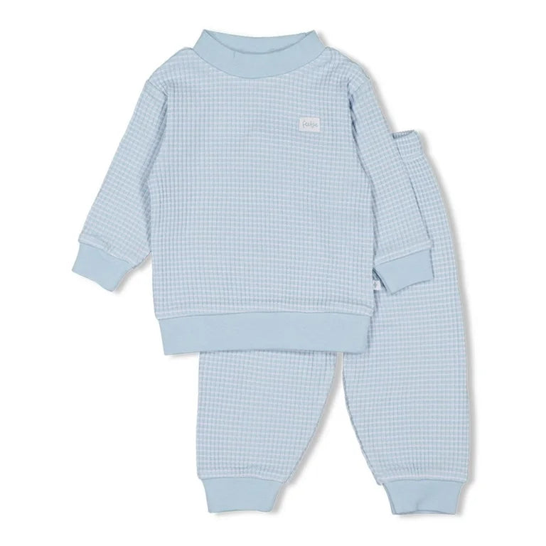 Wafel Pyjama baby blue, Feetje