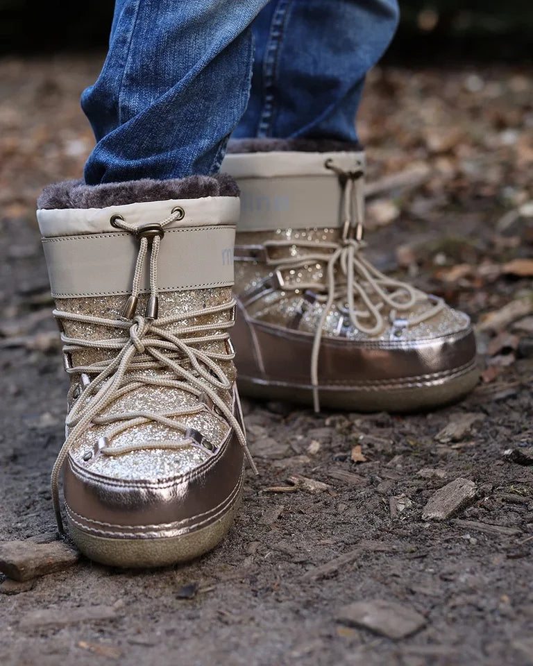 Snow Boot Champagne Glitter, Mikk Line