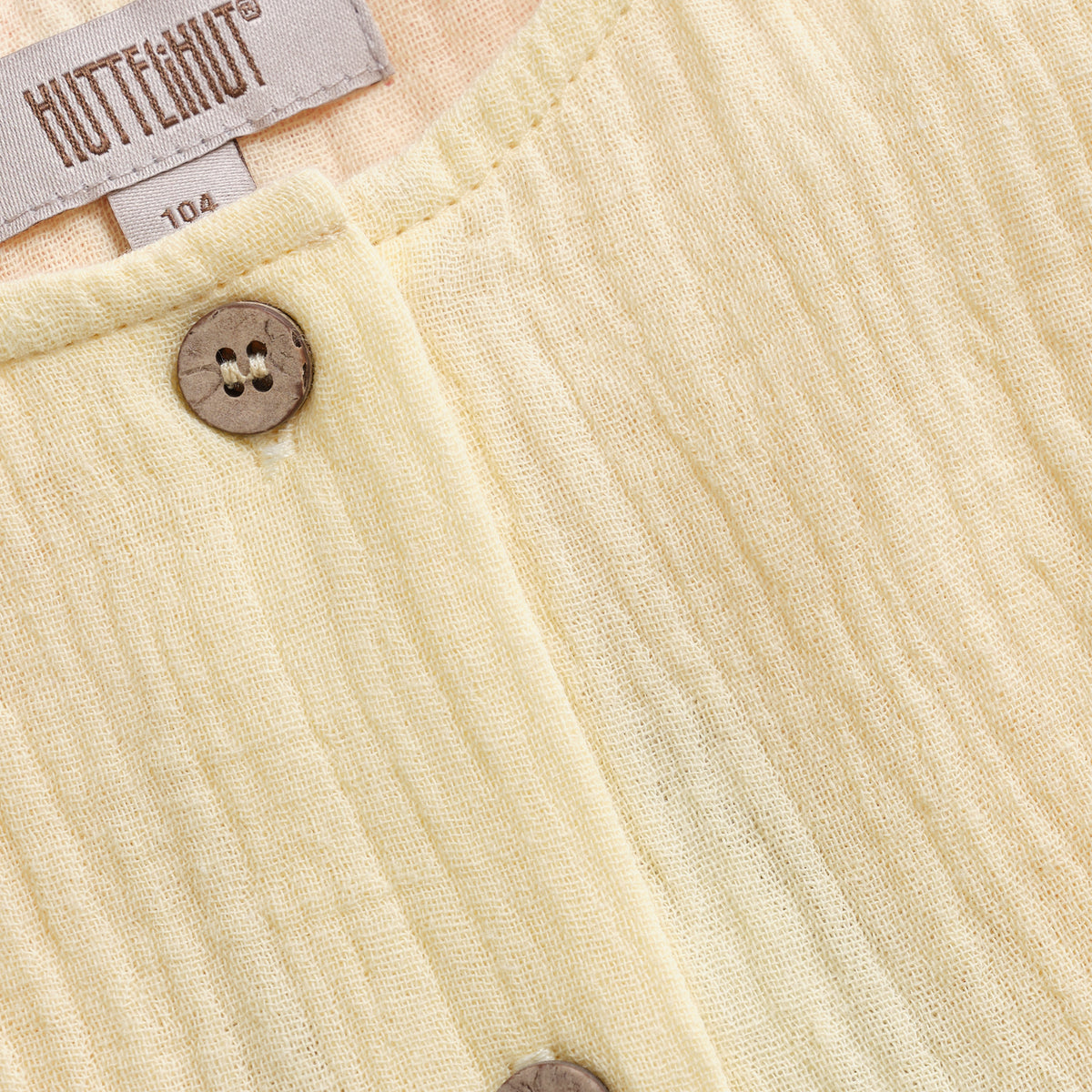 Dress SS Muslin double Cream, HUTTEliHUT