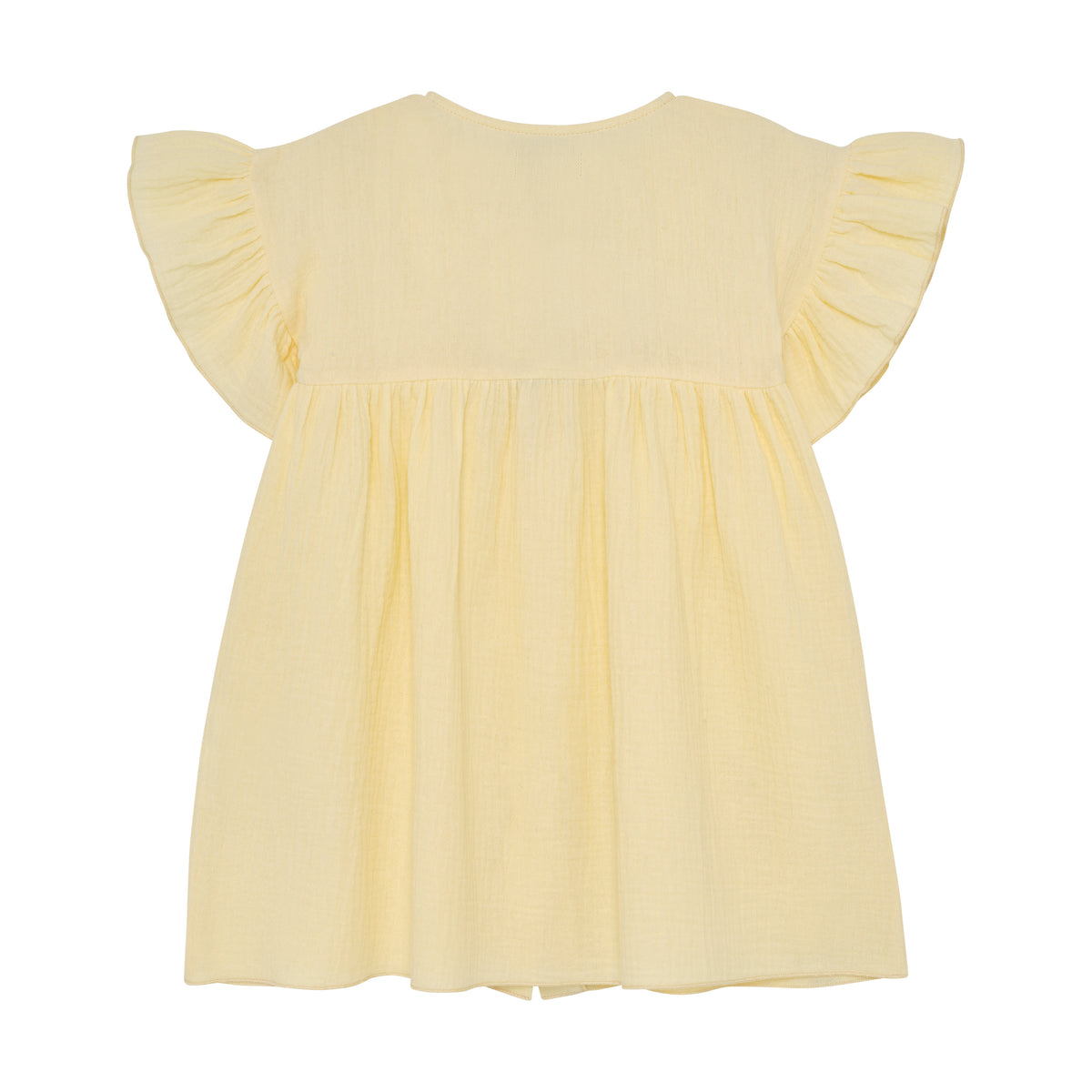 Dress SS Muslin double Cream, HUTTEliHUT