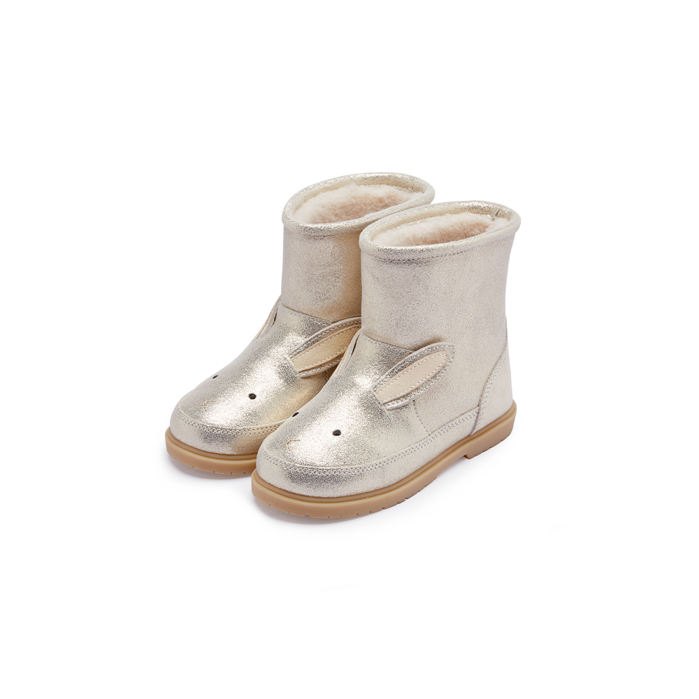 Xelly Boots | Bunny, Silver Metallic Leather, Donsje Amsterdam