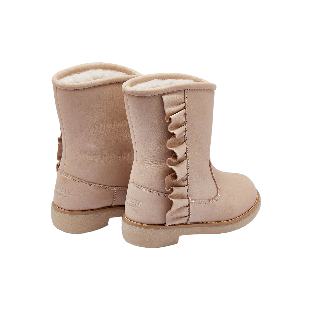 Kirsti Boots Cream Leahter, Donsje Amsterdam