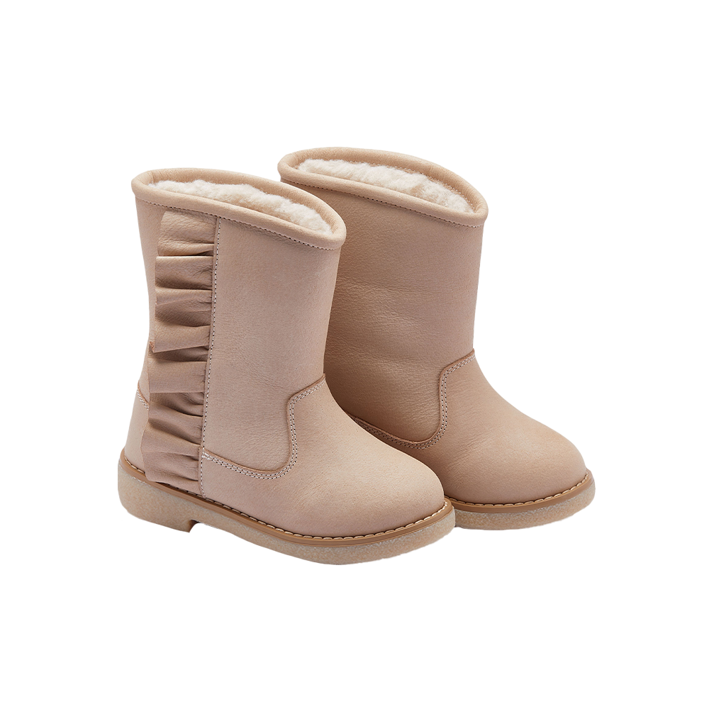Kirsti Boots Cream Leahter, Donsje Amsterdam