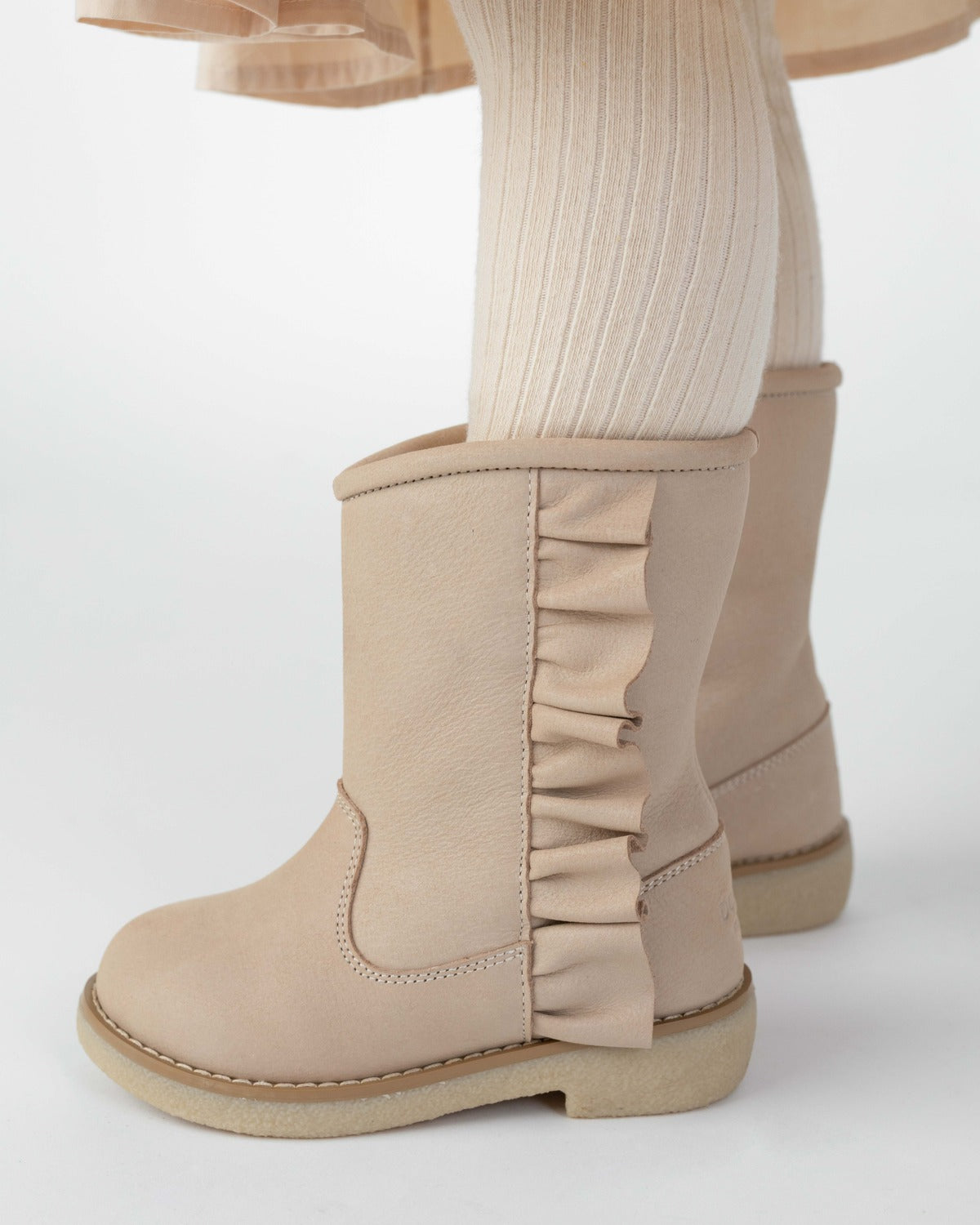 Kirsti Boots Cream Leahter, Donsje Amsterdam