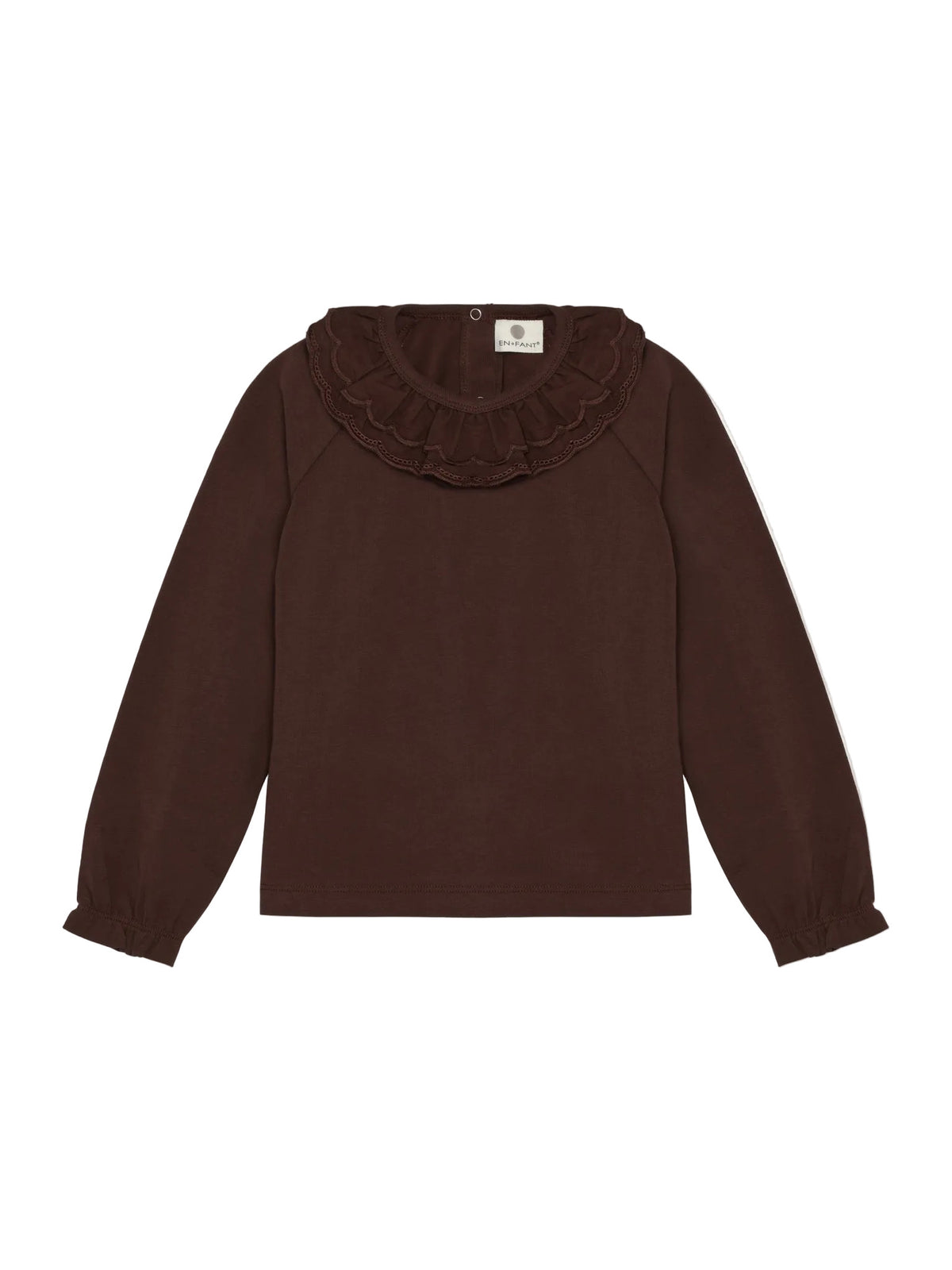 Longsleeve collar Deep Mahogany, Enfant
