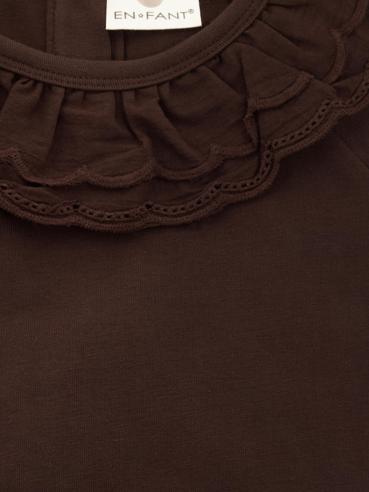 Longsleeve collar Deep Mahogany, Enfant