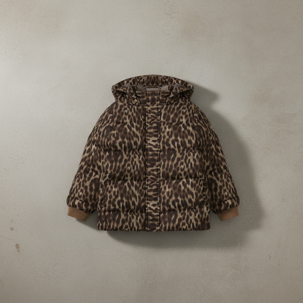Jacket Quilt Pine bark print, AOP, EnFant