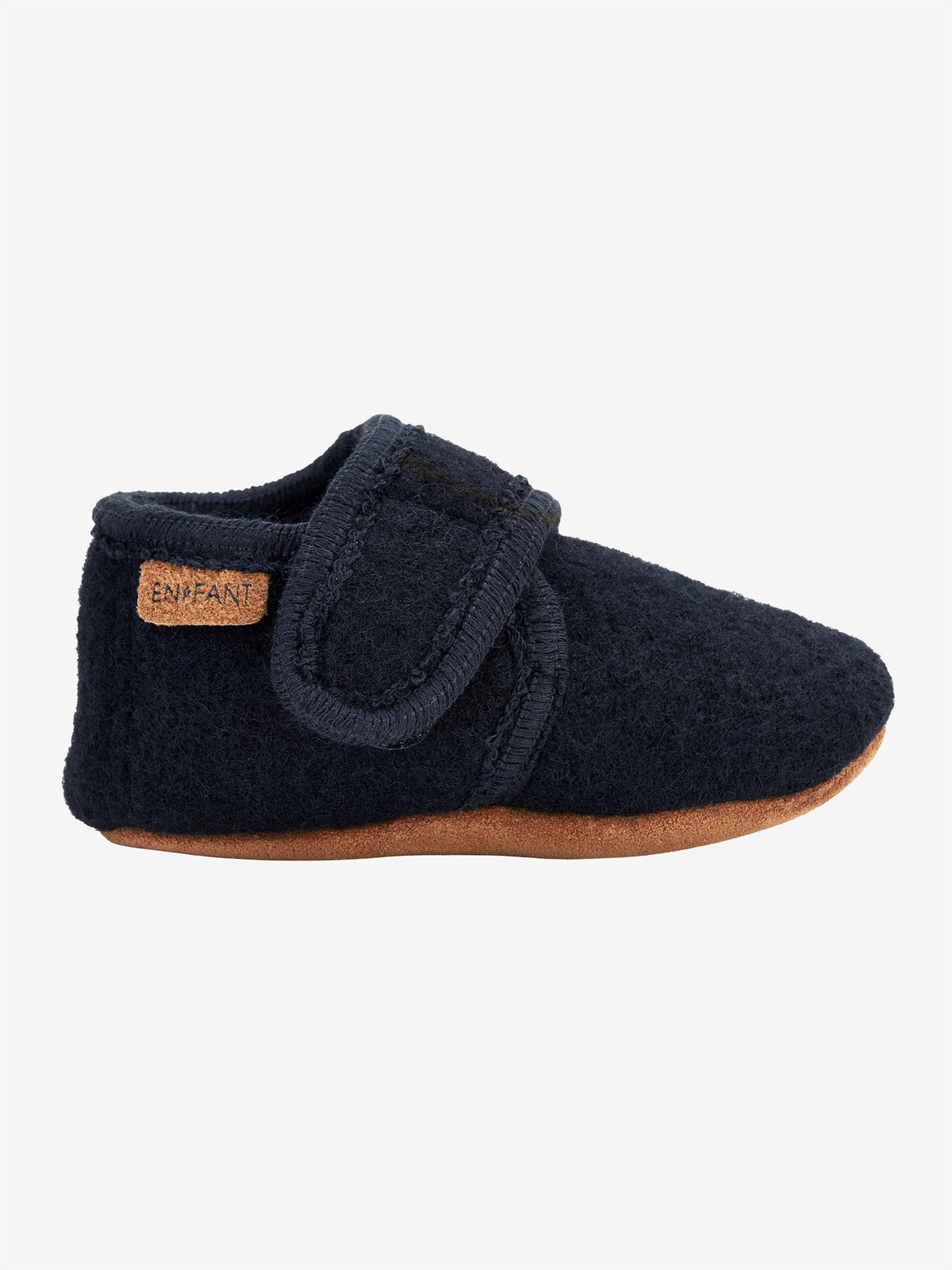 Baby wool slippers Navy, Enfant