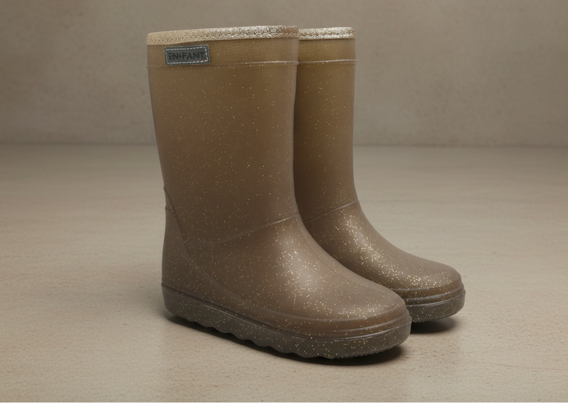 Thermo boots Glitter Coffee Bean, Enfant