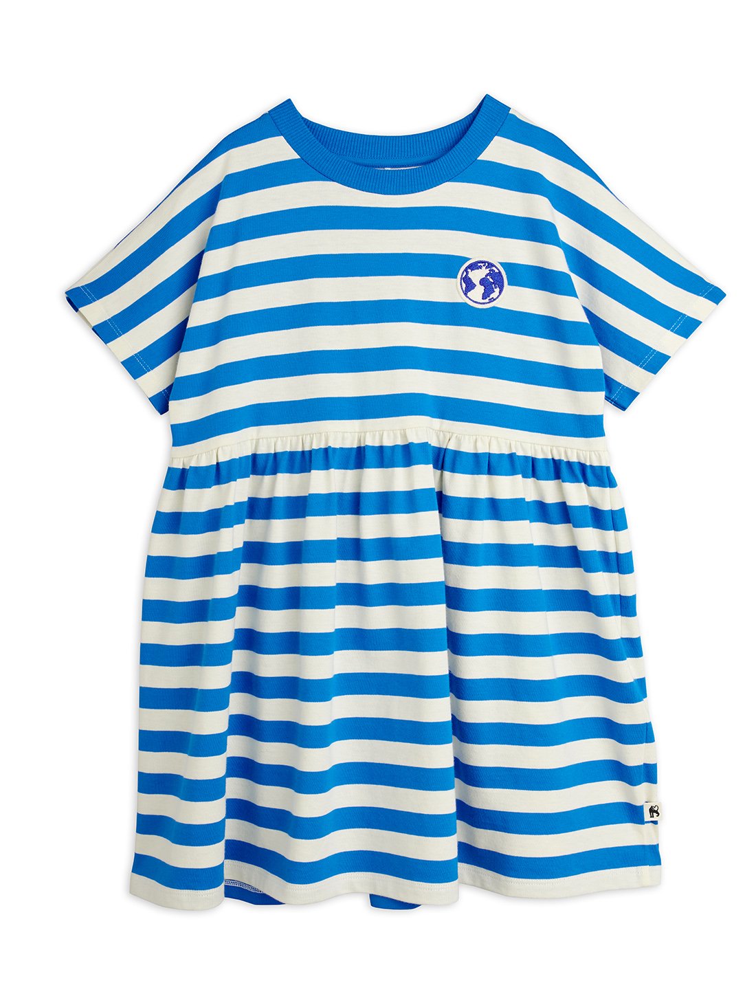 Earth stripe blue dress, Mini Rodini