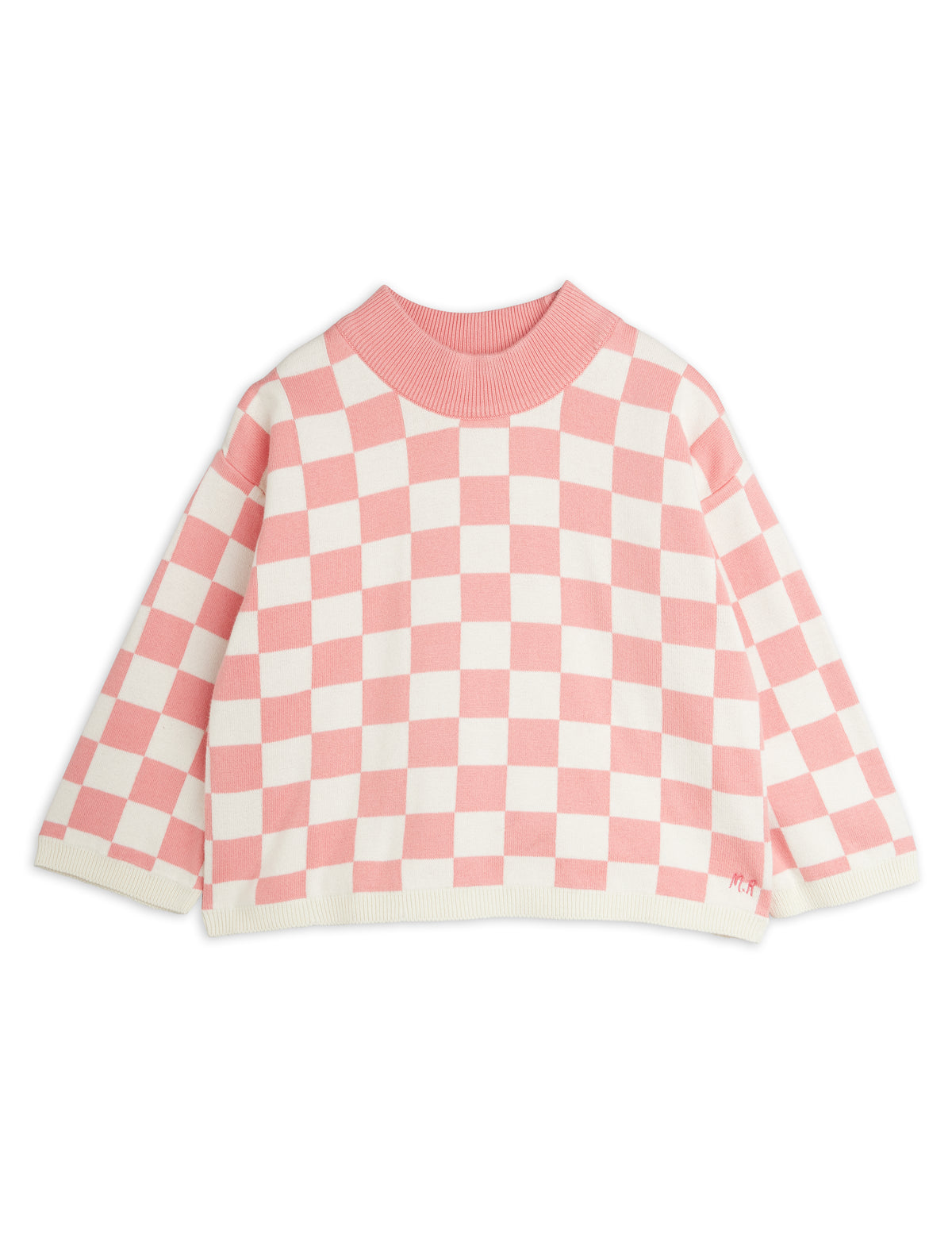 Chess check knitted sweater, Mini Rodini