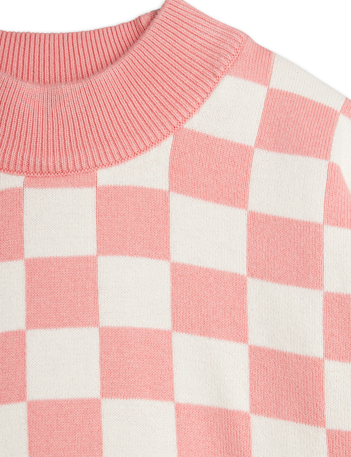 Chess check knitted sweater, Mini Rodini