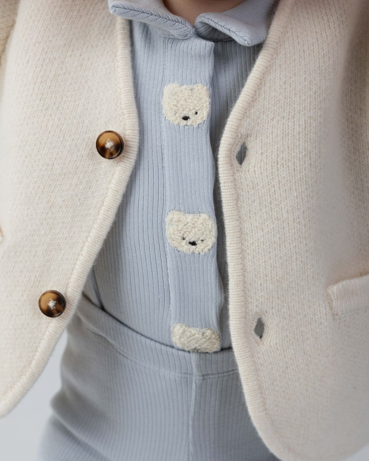 Finnian Bodysuit | Polar Bears Ice Blue, Donsje Amsterdam